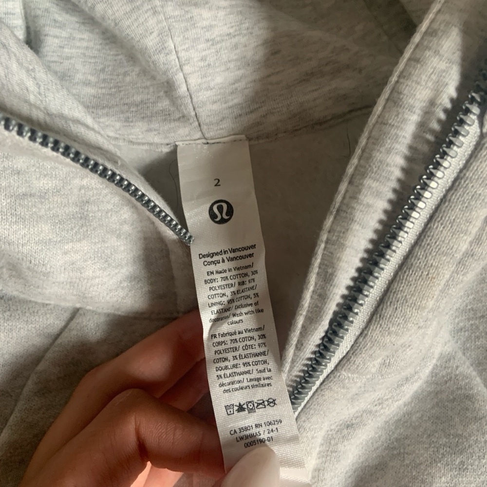 Lulu cropped full zip scuba